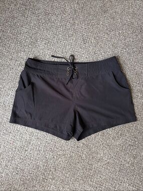 La Blanca Black Lace-Up Board Shorts